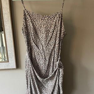 Cheetah print wrap dress